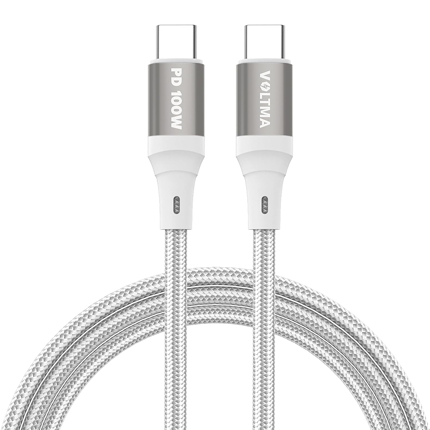 Cable de carga Voltma Premium USB C a USB C de 100 watts.